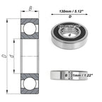 Deep Groove Ball Bearing 6312VV for Scooter Skateboard (P0 60x130x31mm)