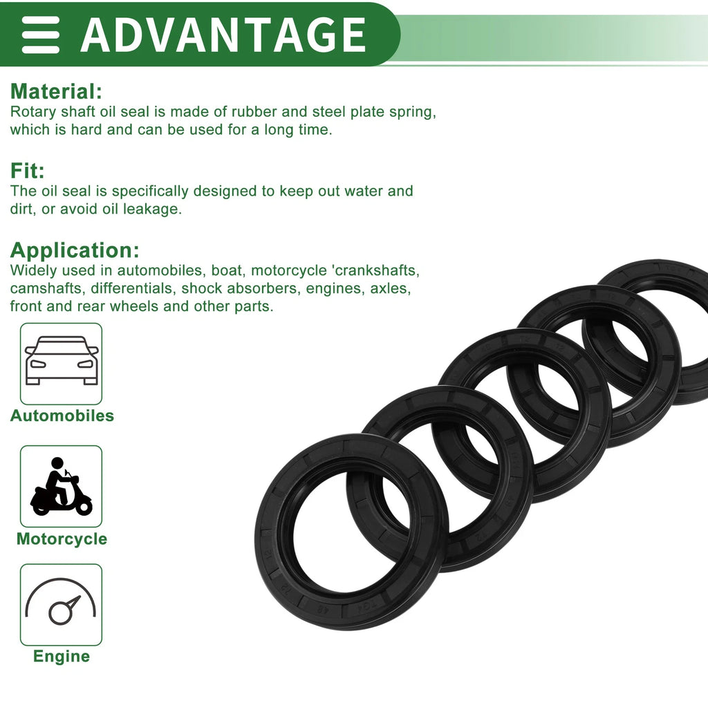 Oil Seal for Rotary Shaft (48x72x12mm) NBR Rubber High Pressure