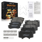 Front & Rear Ceramic Brake Pads Kit for Lexus GX470 (2003–2009), Toyota Sequoia (2001–2007)