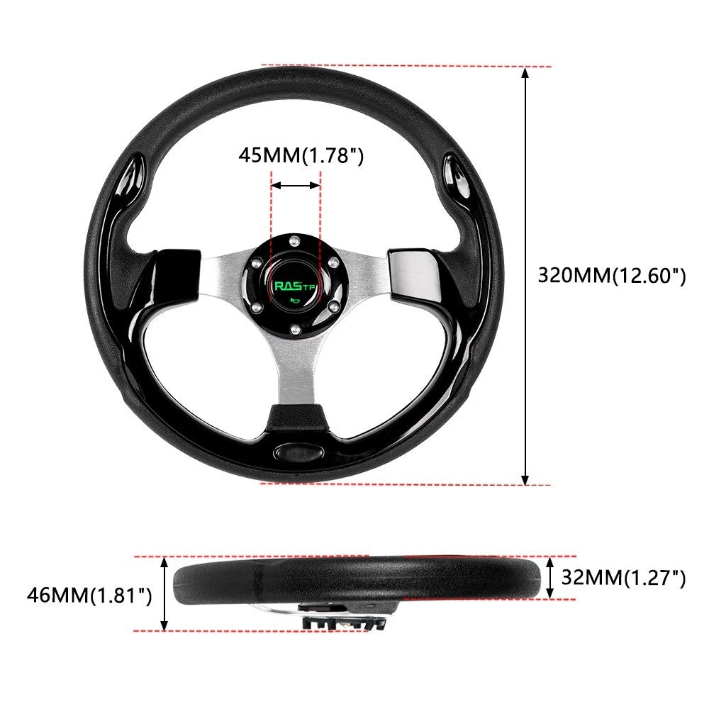 12.5" Steering Wheel for EZGO Club Car Yamaha Golf Cart