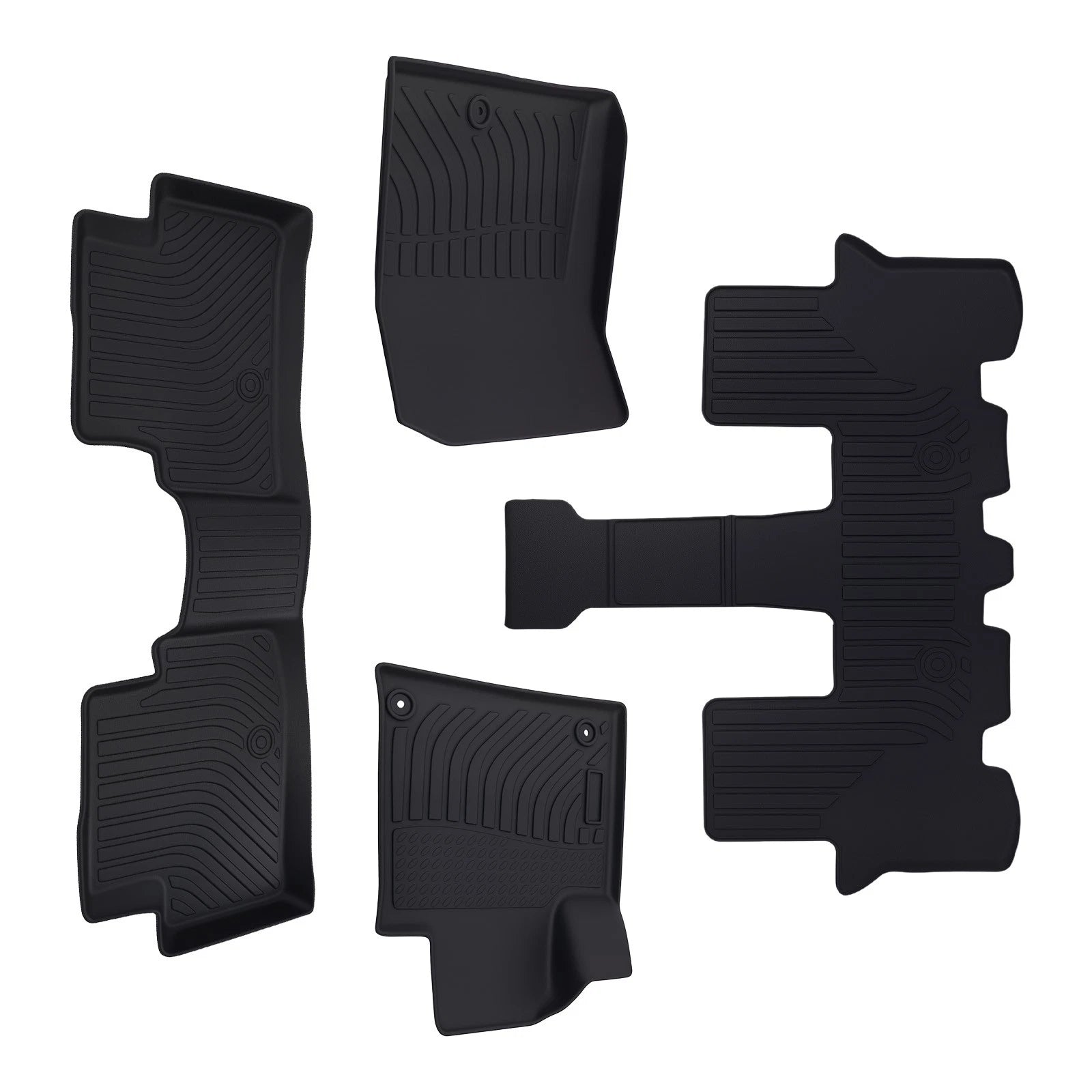 Set of 4 Waterproof Floor Mats for Kia Sorento (2021–2025) TPE Black