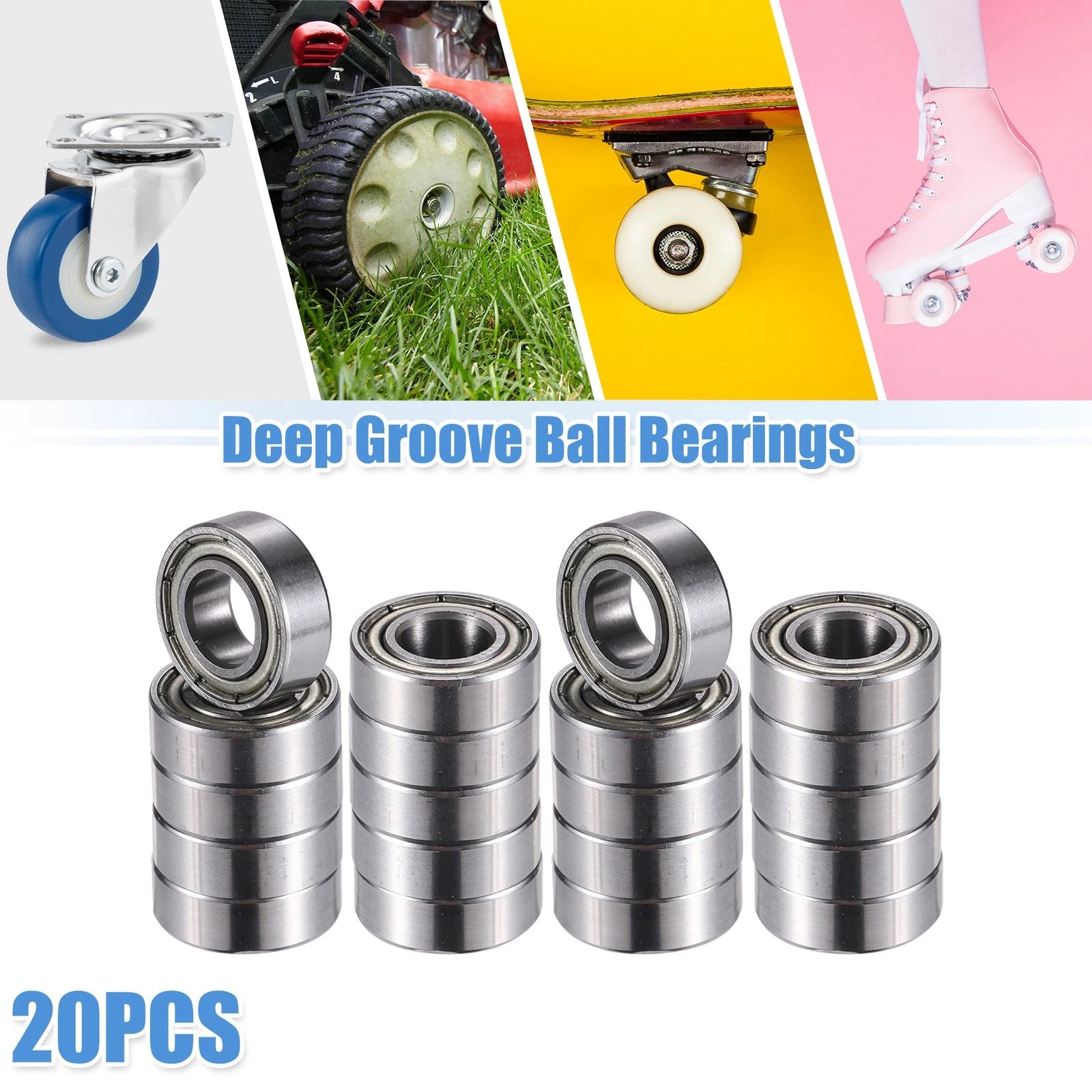 20pcs MR126ZZ Deep Groove Ball Bearings for Various Applications (6x12x4mm)