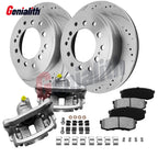 Rear Drilled Slotted Brake Rotor Pads + Caliper for Toyota 4Runner (2003–2009)
