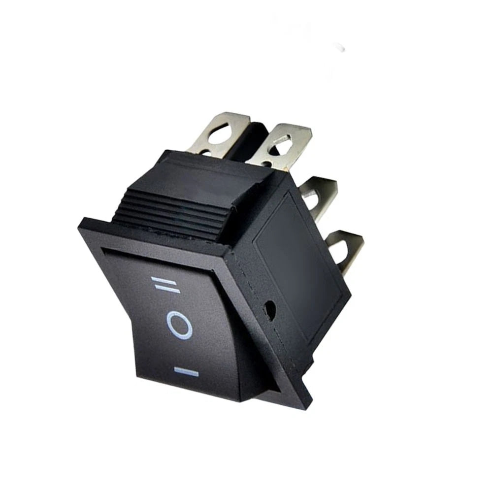 KCD4 3-Position 6-Pin Rocker Switch for Boat Systems (Black)