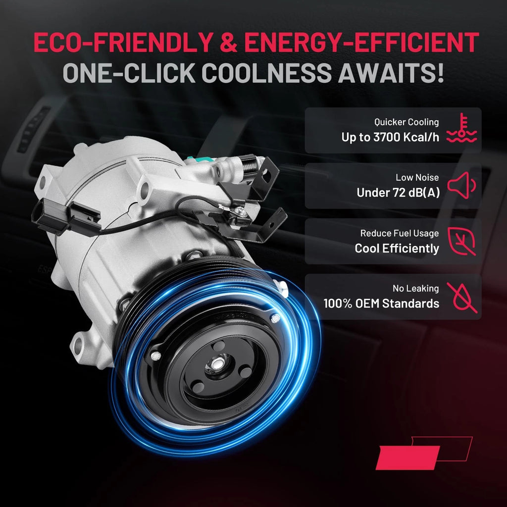 A/C Compressor for Kia Forte Koup (2014–2017), Forte5 (2014–2018), Hyundai Elantra GT