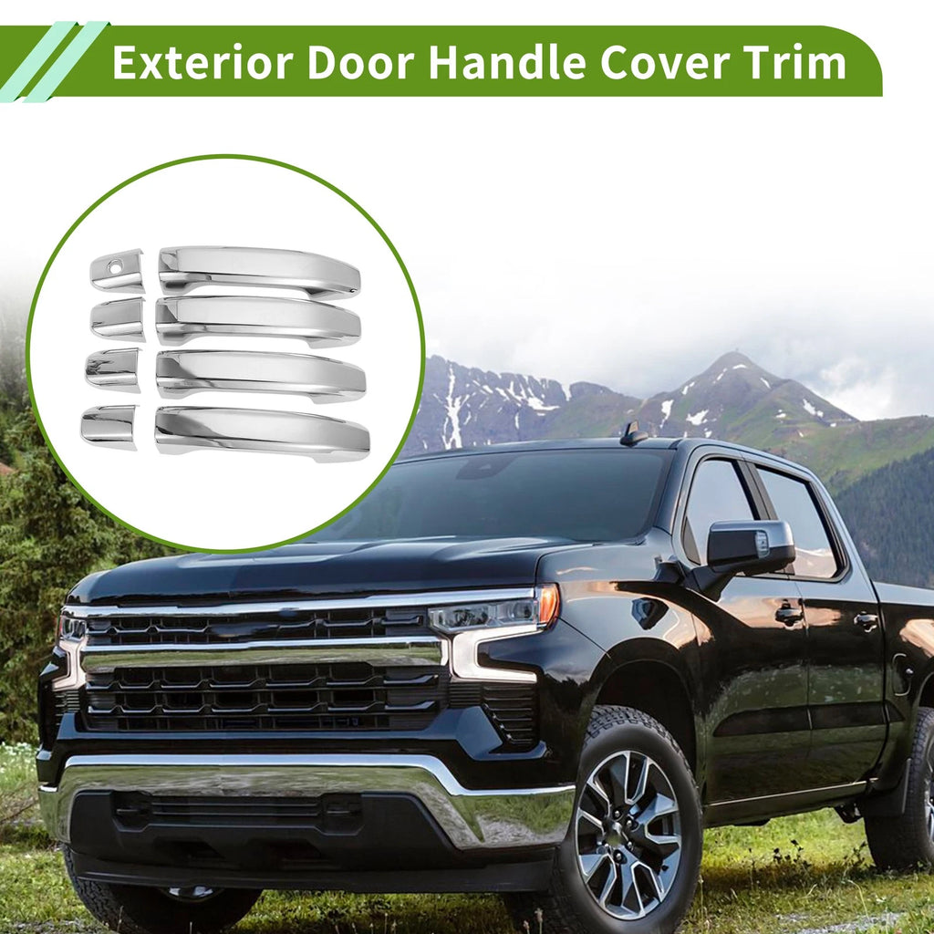 Set of 1 Exterior Door Handle Cover Trim for Chevy Silverado 1500 (2020–2022) ABS