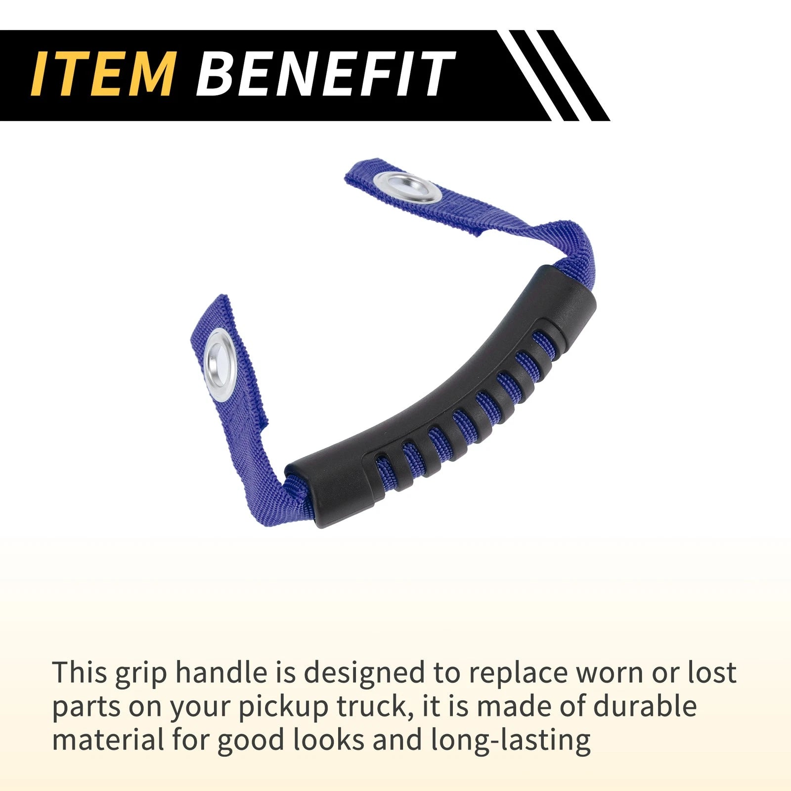 2X Roll Bar Grab Handles for Jeep Wrangler (2007–2023) - Oxford Cloth Blue