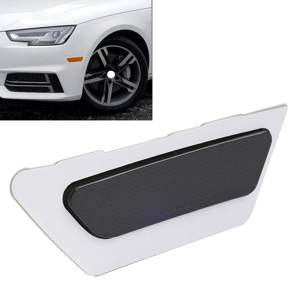 Front Bumper Reflector Side Marker Light Black for Audi A4 (2017-2019)