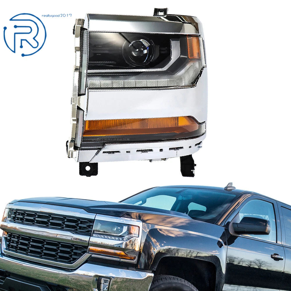 Left Headlight for Chevy Silverado 1500 (2016-2018) HID/Xenon