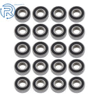 20Pcs 6203-2RS Ball Bearing for 17×40×12mm (Pre-Lubricated, Double Rubber Seals)
