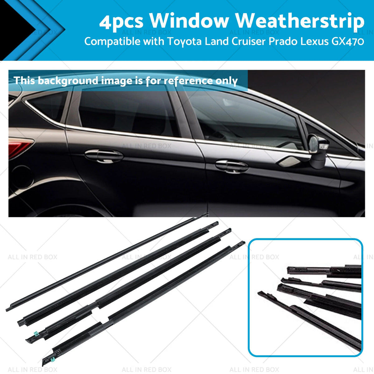 Weatherstrips Window Trim Seal for Toyota LandCruiser 100/105/120