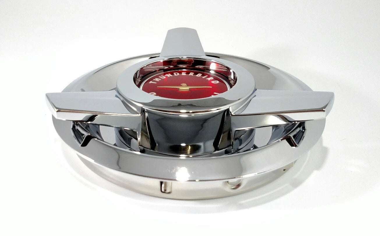 Logo Wire Wheel Spinner Hubcaps Set for 1962–1963 Ford Thunderbird