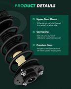 Complete Shocks Struts Coil Springs Mount Front Pair for Chevrolet Equinox (2007–2013)