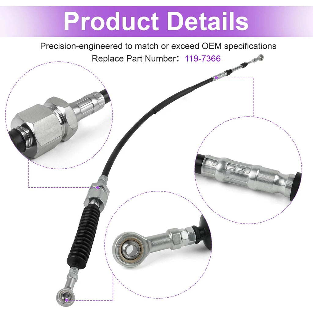 Cable Assembly for Toro Grandstand Mowers (48, 52, 60) 119-7366