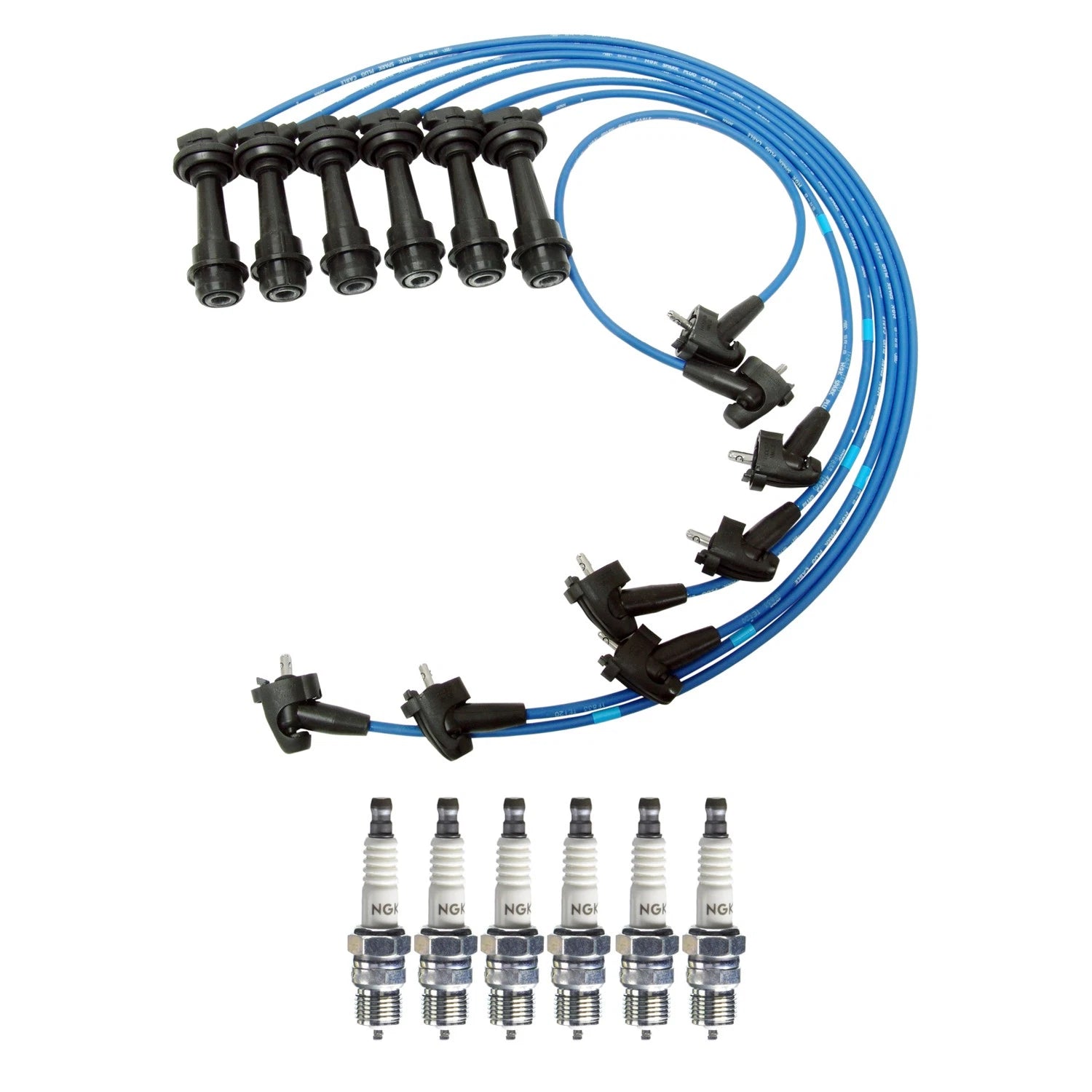 NGK Wire Set & Bosch 6 Platinum Spark Plugs for GS300 SC300 Supra (1992–2005)