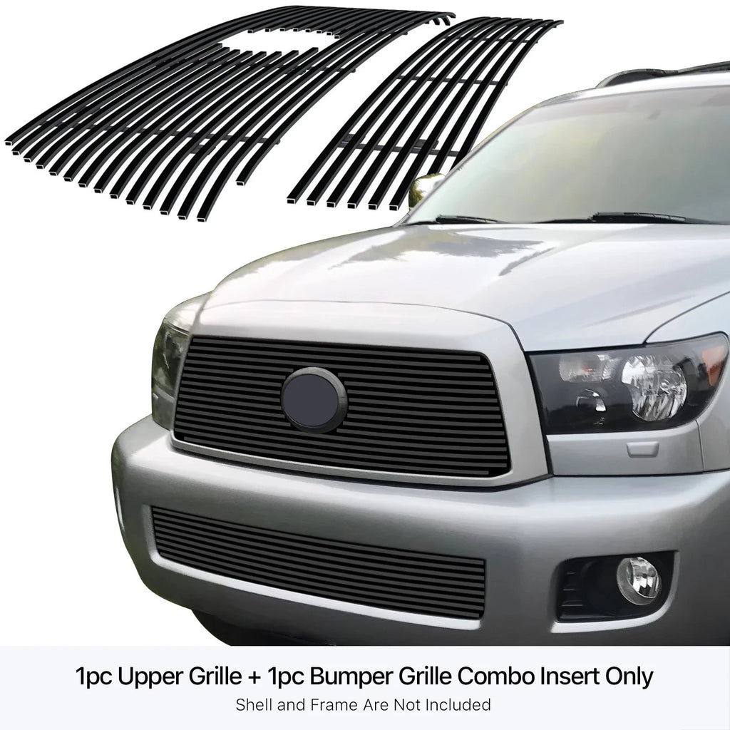 Stainless Black Billet Grille Combo for Toyota Sequoia (2008-2012)