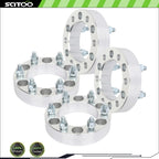 Set of 4 Wheel Spacers 6x5.5 for Toyota 4Runner, Chevy Colorado (Fits 12x1.5)