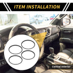 Set of 4 AC Vent Dashboard Decoration Rings for Toyota Tacoma (2016–2021) Black