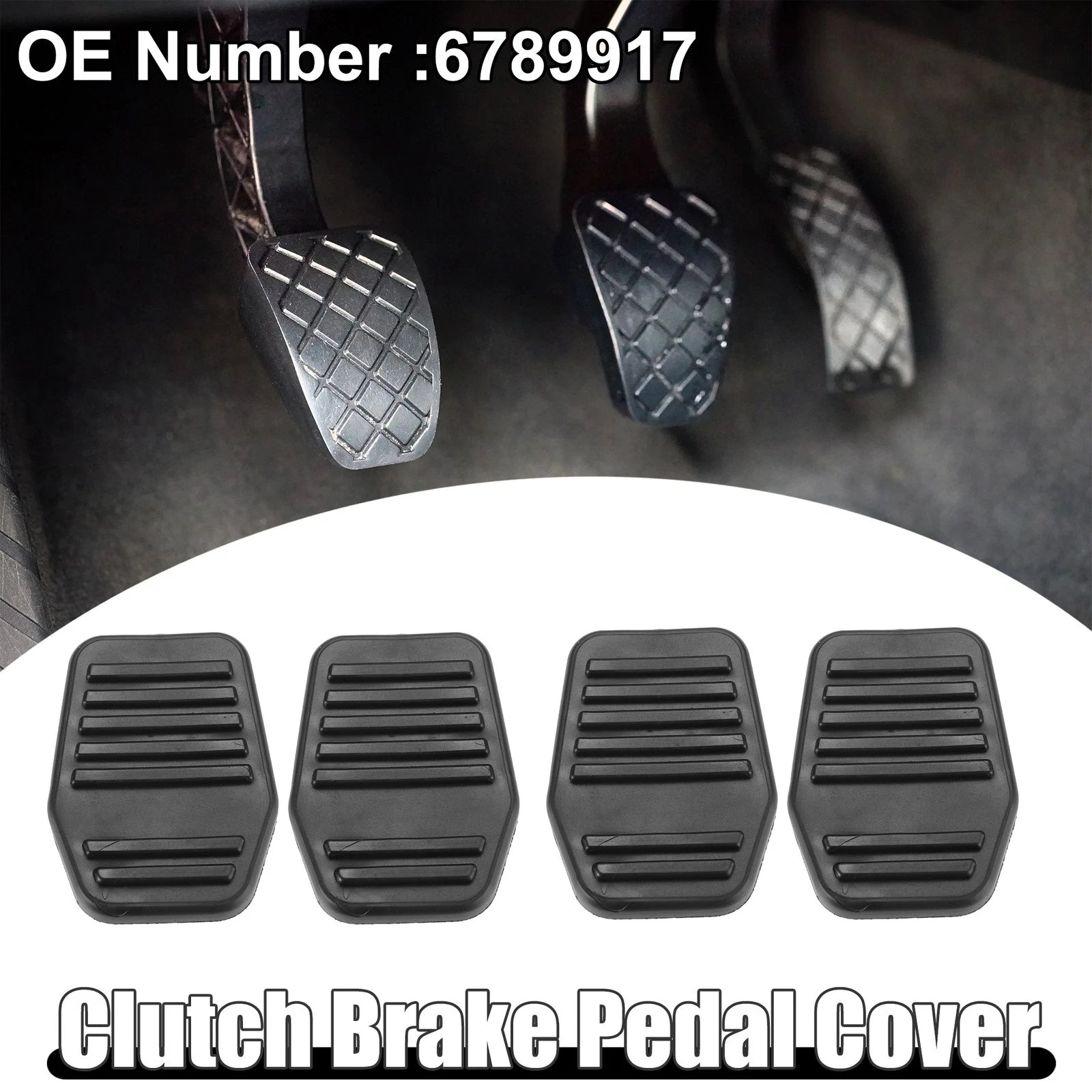 Set of 4 Anti-Slip Clutch Brake Pedal Covers for Ford Focus (1998–2005)