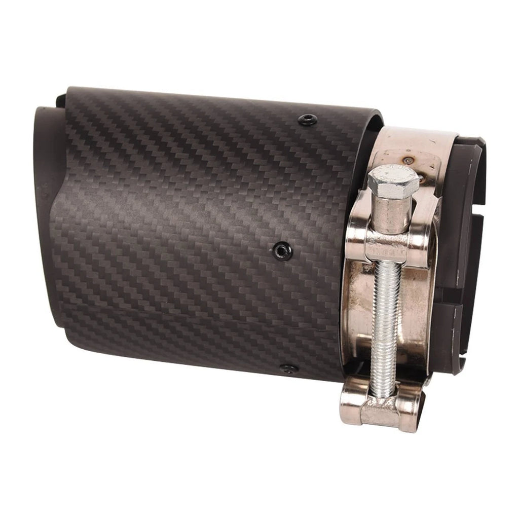 Exhaust Muffler Tip for Universal Fit (70mm In, 89mm Out, Carbon Fiber)