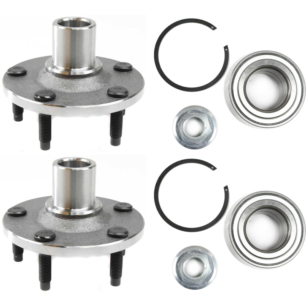 Set of 2 Wheel Hubs for Ford Escape (2001–2012) with ABS Ring