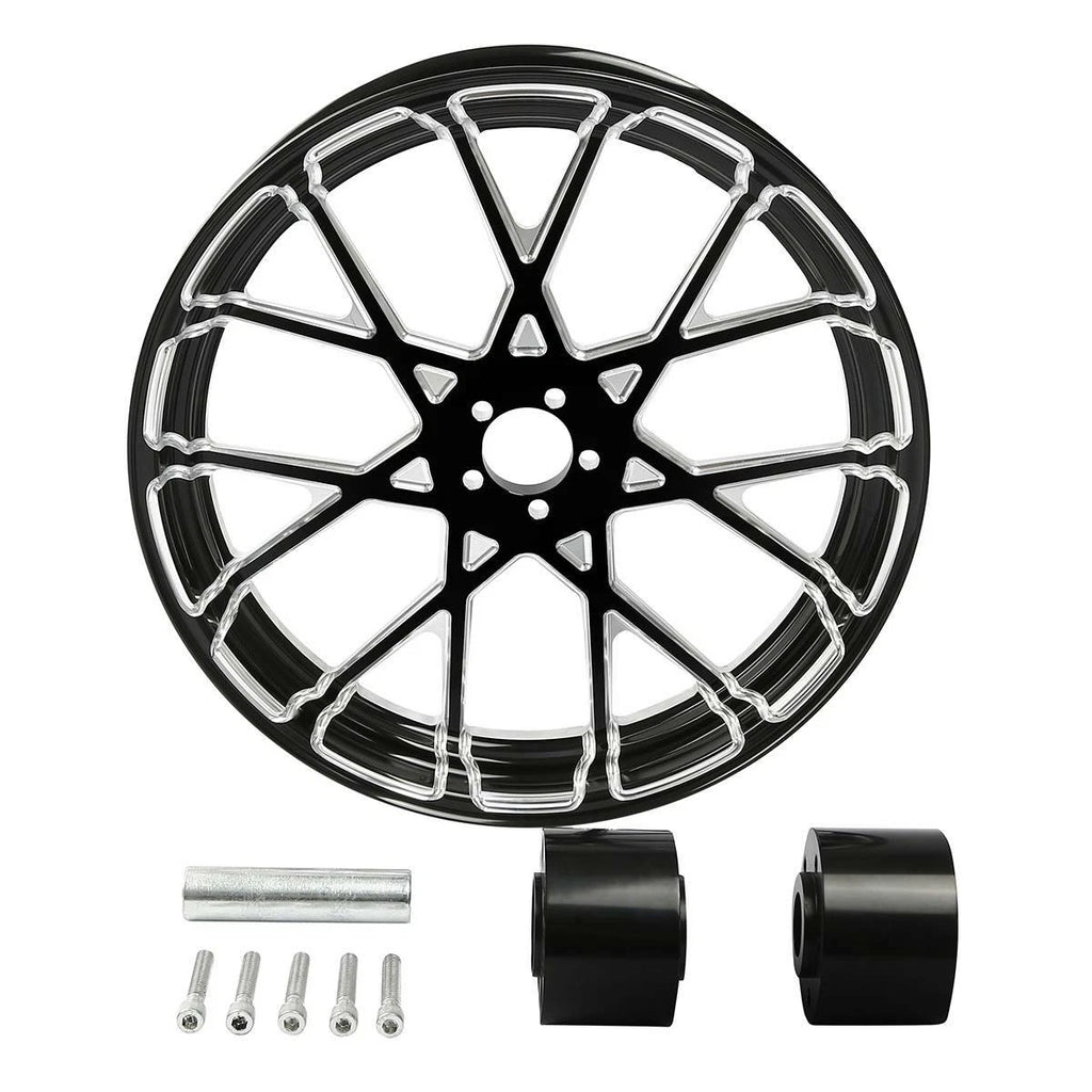 18'' x 3.5'' CNC Front Wheel Rim & Dual Disc Hub for Harley Touring (1997–2021)