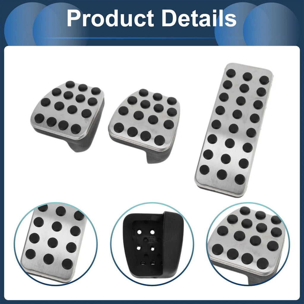 Set of 1 Manual Footrest Pedals Cover for Mercedes Benz ML500 (2006–2011) Silver Tone