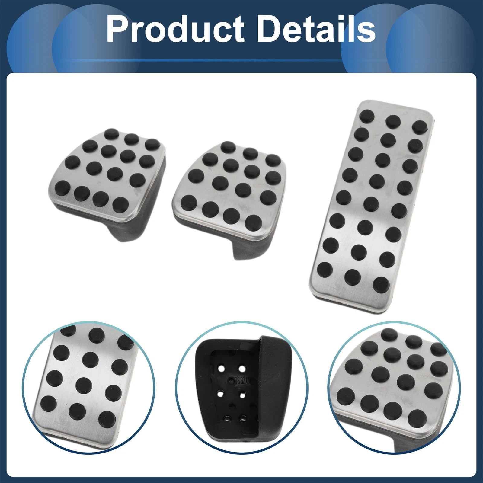 Set of 1 Manual Footrest Pedals Cover for Mercedes Benz ML500 (2006–2011) Silver Tone