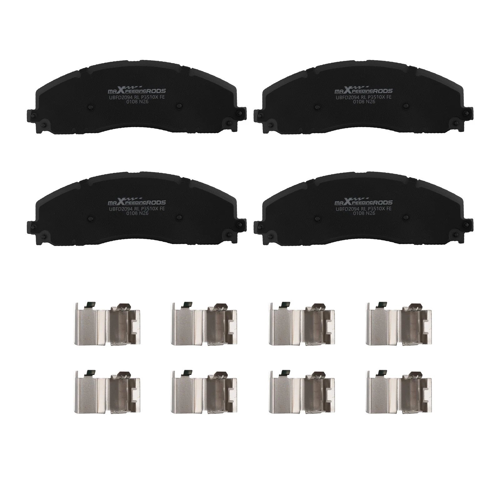 Front Brake Pads Kit for Ford F-250 F-350 F-450 Super Duty (2013–2016) D1680 P1680