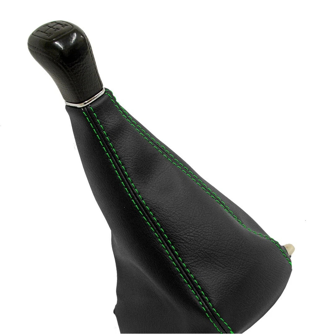 Manual Shift Boot Cover for Honda Civic (1998–2002) Black Green Stitch