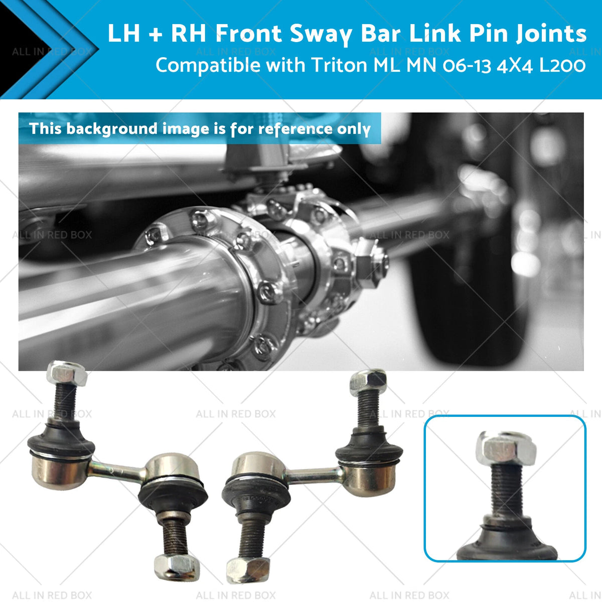 Set of 2 Front Sway Bar Link Pin Joints for Mitsubishi Triton (2006–2013)