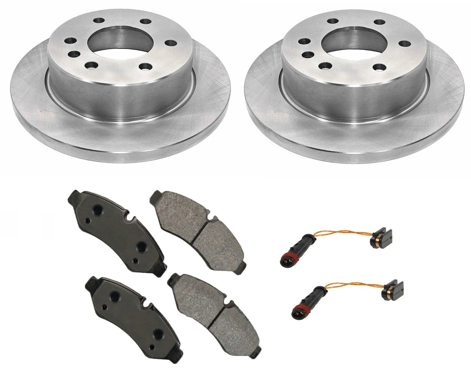 Rear Disc Brake Rotor Pads and Sensors Kit for MB Sprinter 1500 2500 (2010–2018)