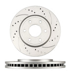 2x Front Drilled Slotted Brake Rotors for Nissan Frontier (2005–2019)