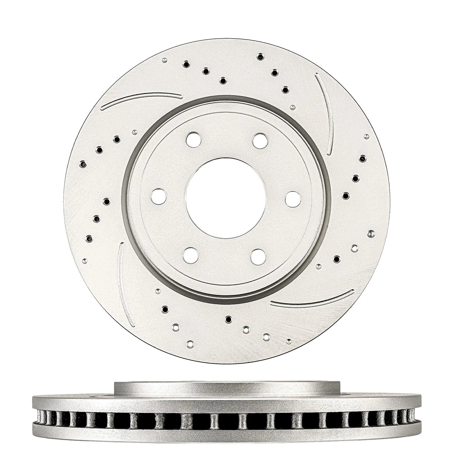 2x Front Drilled Slotted Brake Rotors for Nissan Frontier (2005–2019)