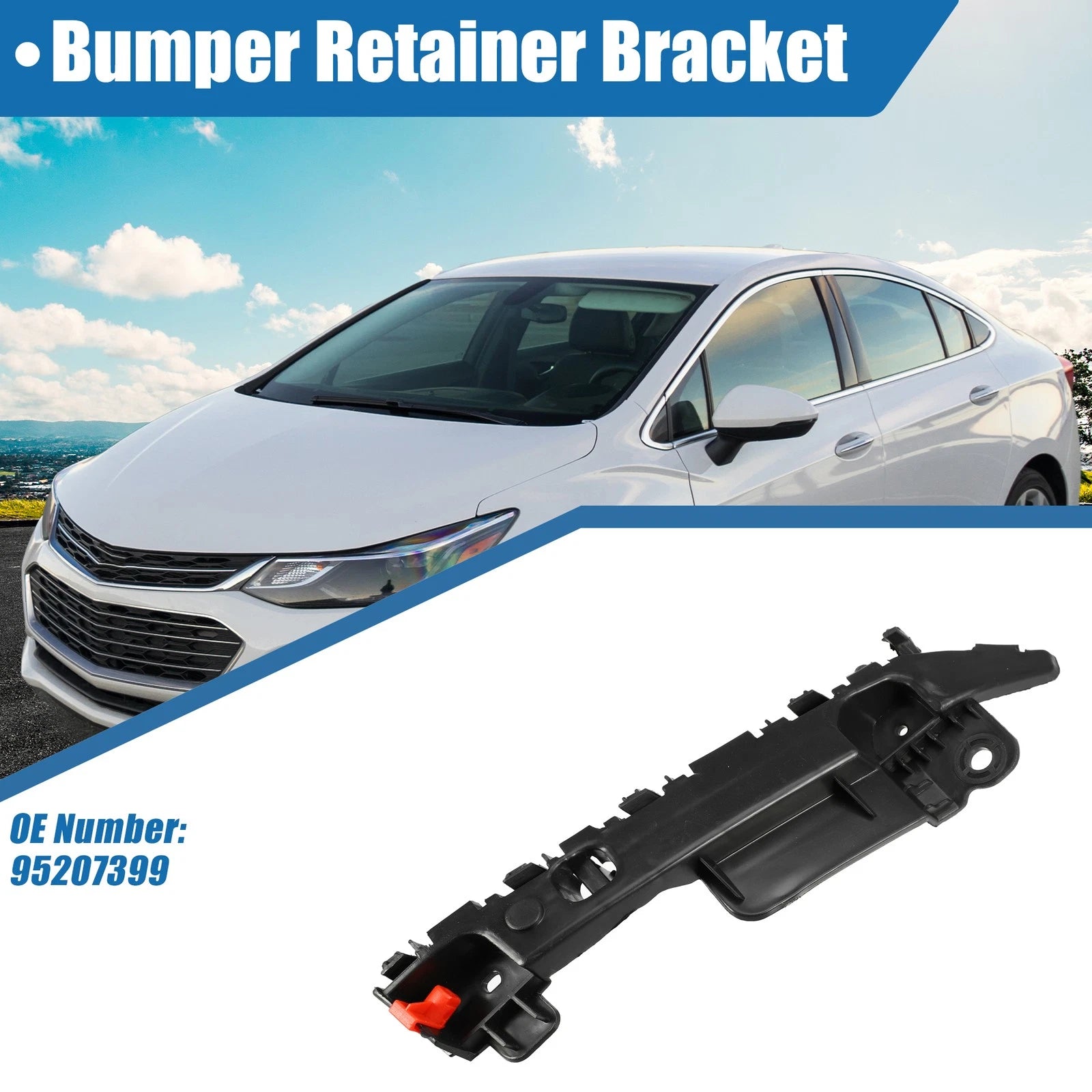 Right Passenger Side Bumper Bracket No. 95207399 for Chevrolet Cruze (2011–2015)