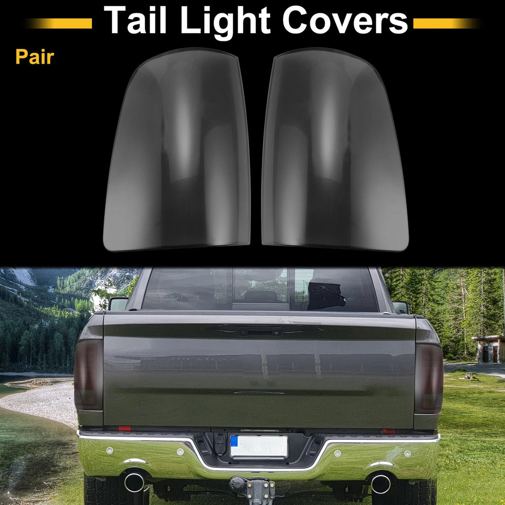 Set of 2 Truck Tail Light Cover Trim Stickers for Dodge Ram 1500 2500 (2009–2017)