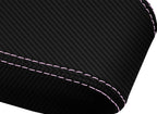 Console Lid Armrest Cover for Toyota Tacoma (2016–2019) Carbon Fiber Pink Stitch