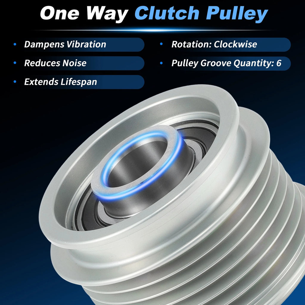 Alternator Freewheel Clutch Pulley for Audi A3 TT, Volkswagen Golf Eos Beetle