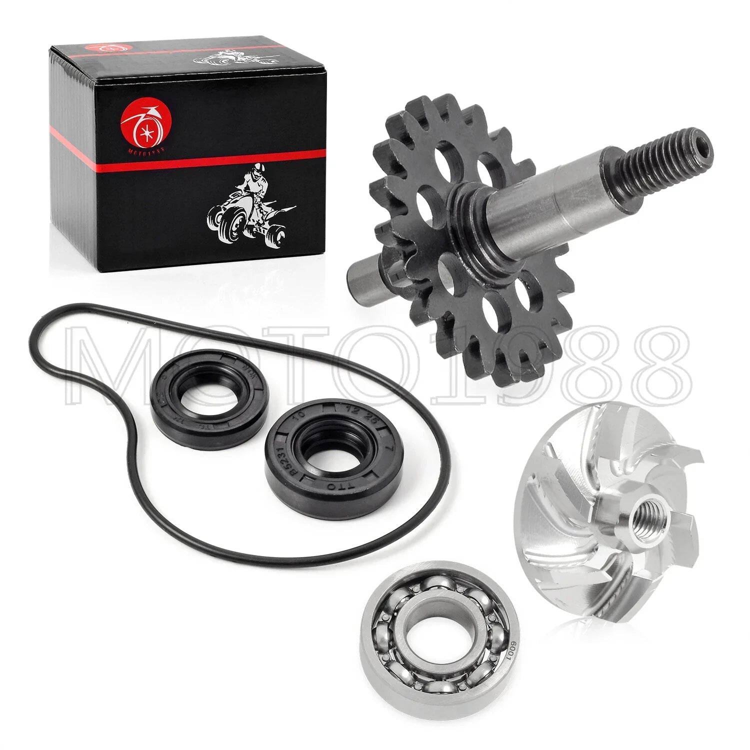 Water Pump Seal Impeller Shaft Gear Rebuild Kit for Yamaha WR250F (2001–2013)