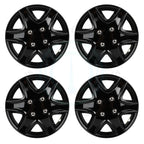 Set of 4 Black 14" Wheel Hub Caps for R14 Tires (Fits 4 Lug)