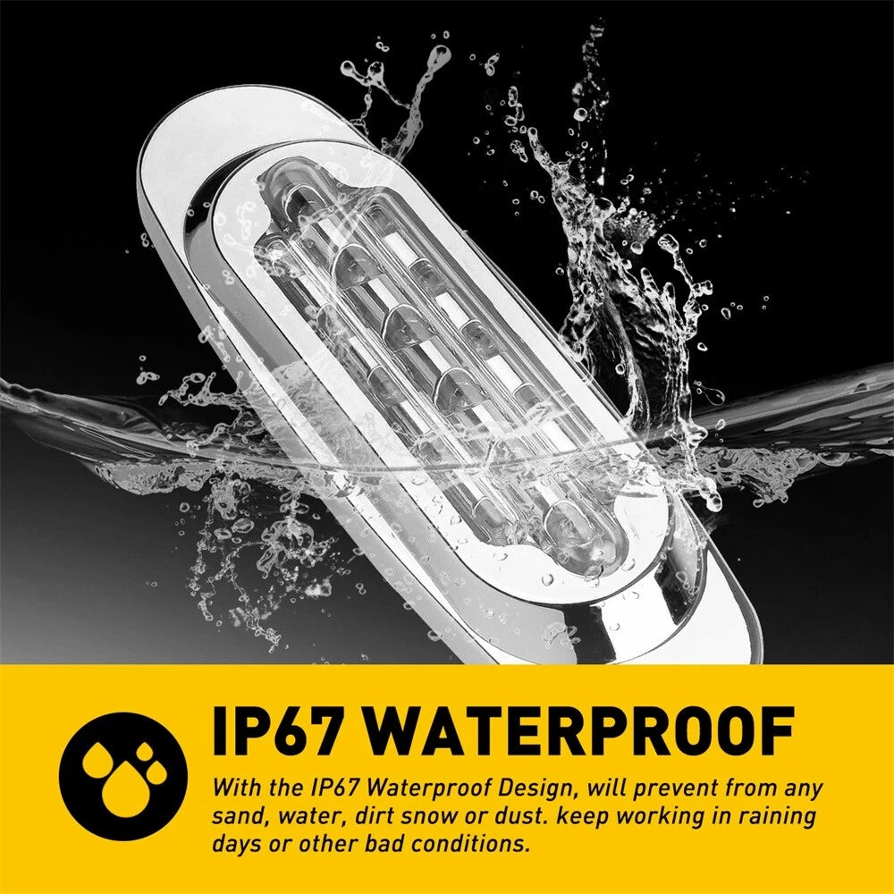 LED Side Marker Clearance Lights for Car Truck Trailer RV (Waterproof)