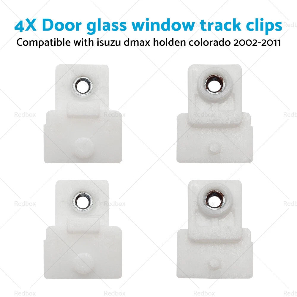 4X Door Window Glass Track Clip for Isuzu D-Max, Holden Colorado, Rodeo