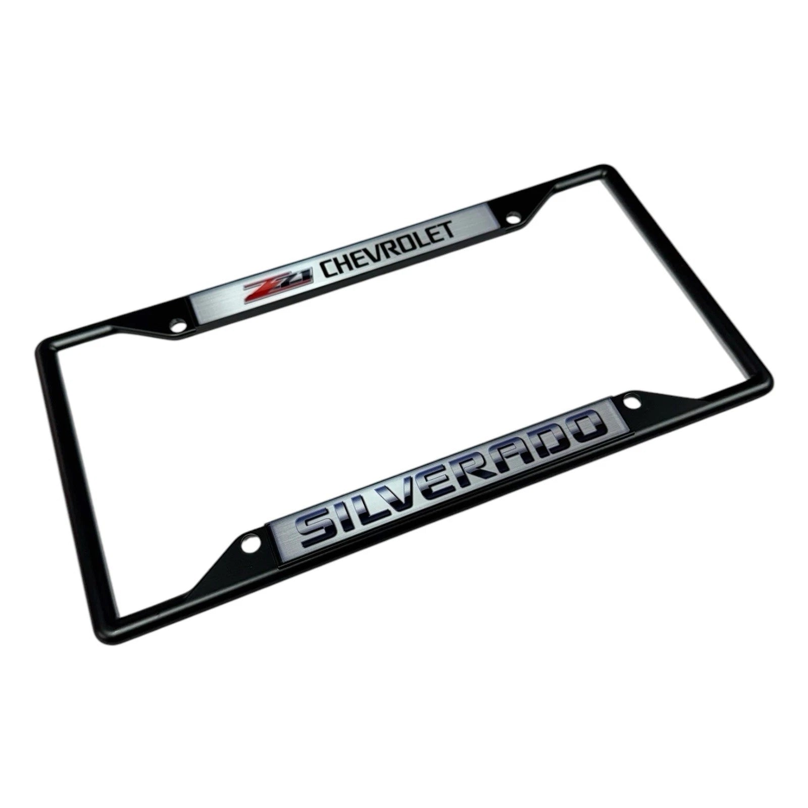 Black License Plate Frame Licensed for Chevrolet Z71 Silverado (2014–2024)