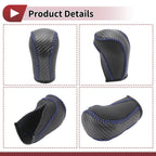 Gear Shift Knob Cover for Mazda CX-5 (2013–2014) Black Blue Faux Leather