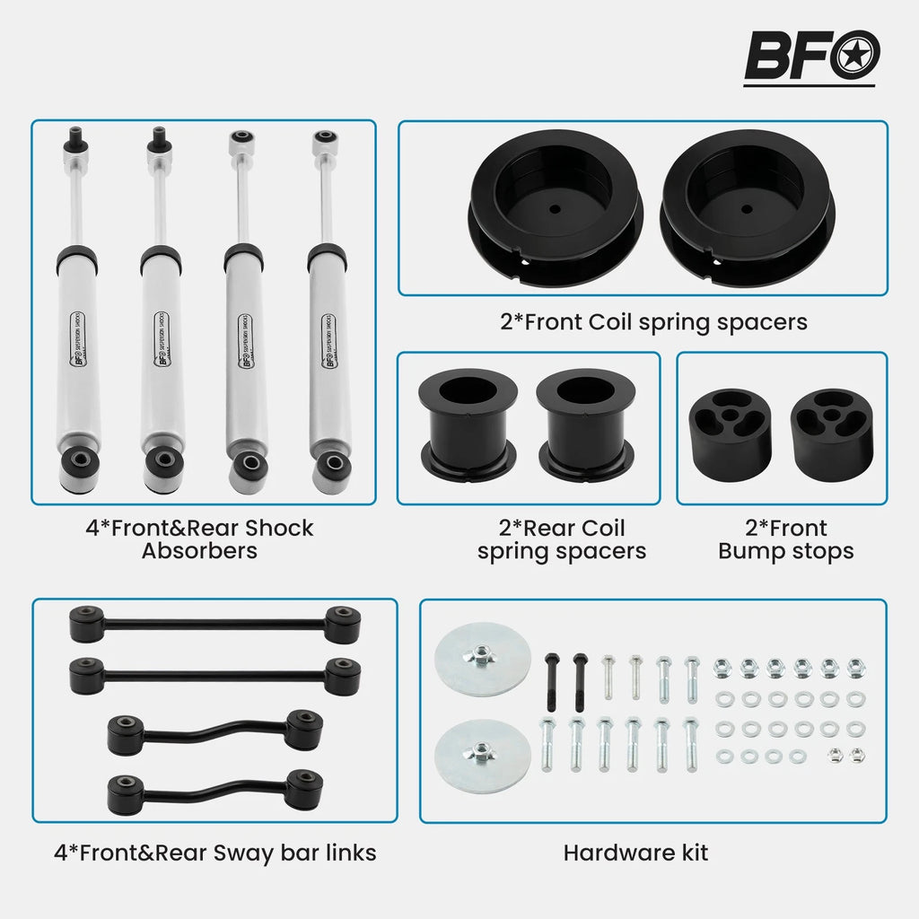3.5 Inch Lift Kit with Shocks for Jeep Gladiator JT (2020–2022)