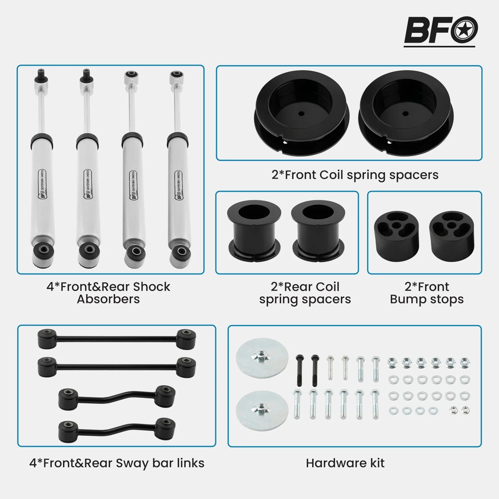 3.5 Inch Lift Kit with Shocks for Jeep Gladiator JT (2020–2022)