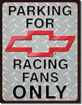 Chevrolet Racing Parking Sign for Chevy Bowtie SS GM (Vintage Replica)