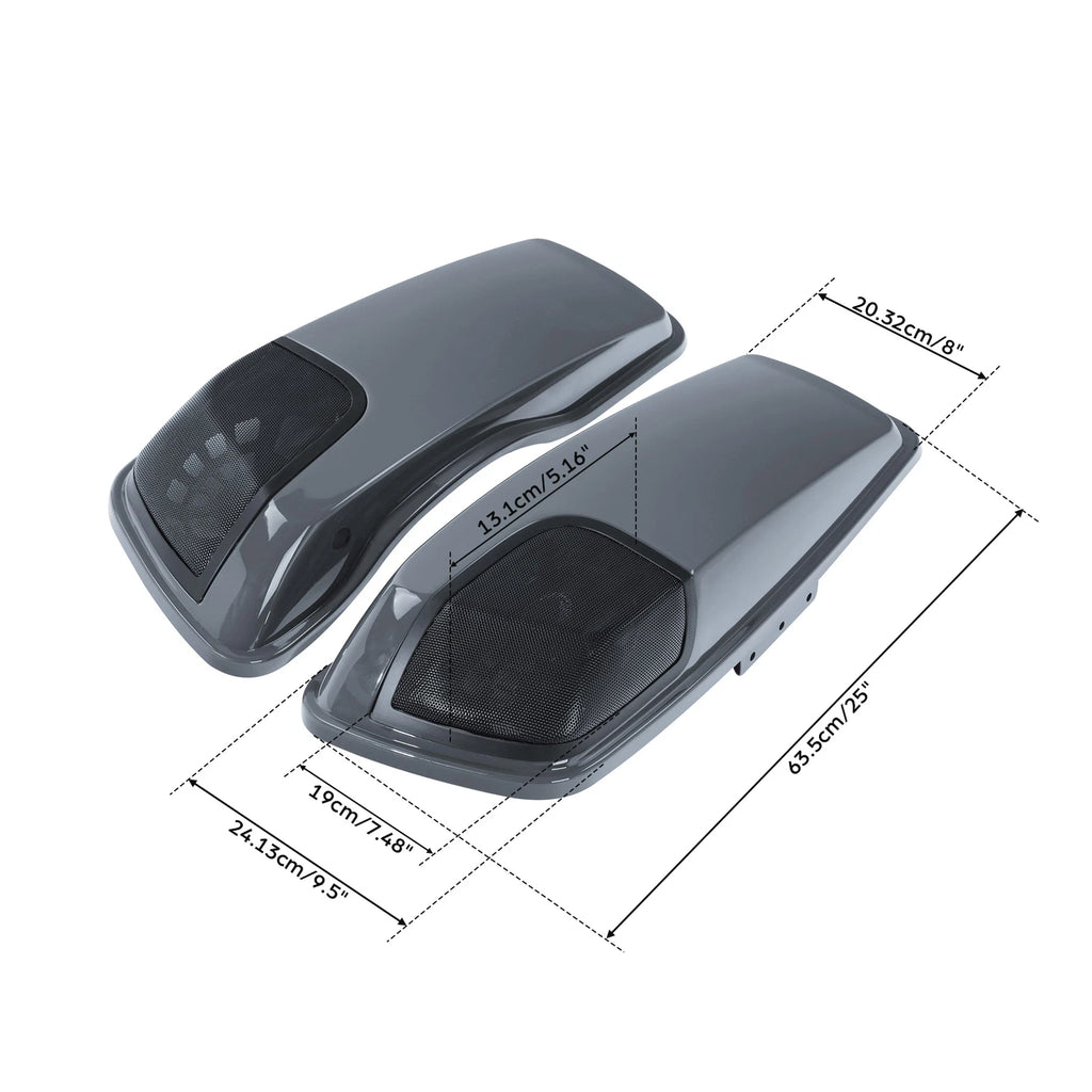 Hard Saddlebags Lids with Speaker Cutout for Harley Touring Glide (2014–2023)