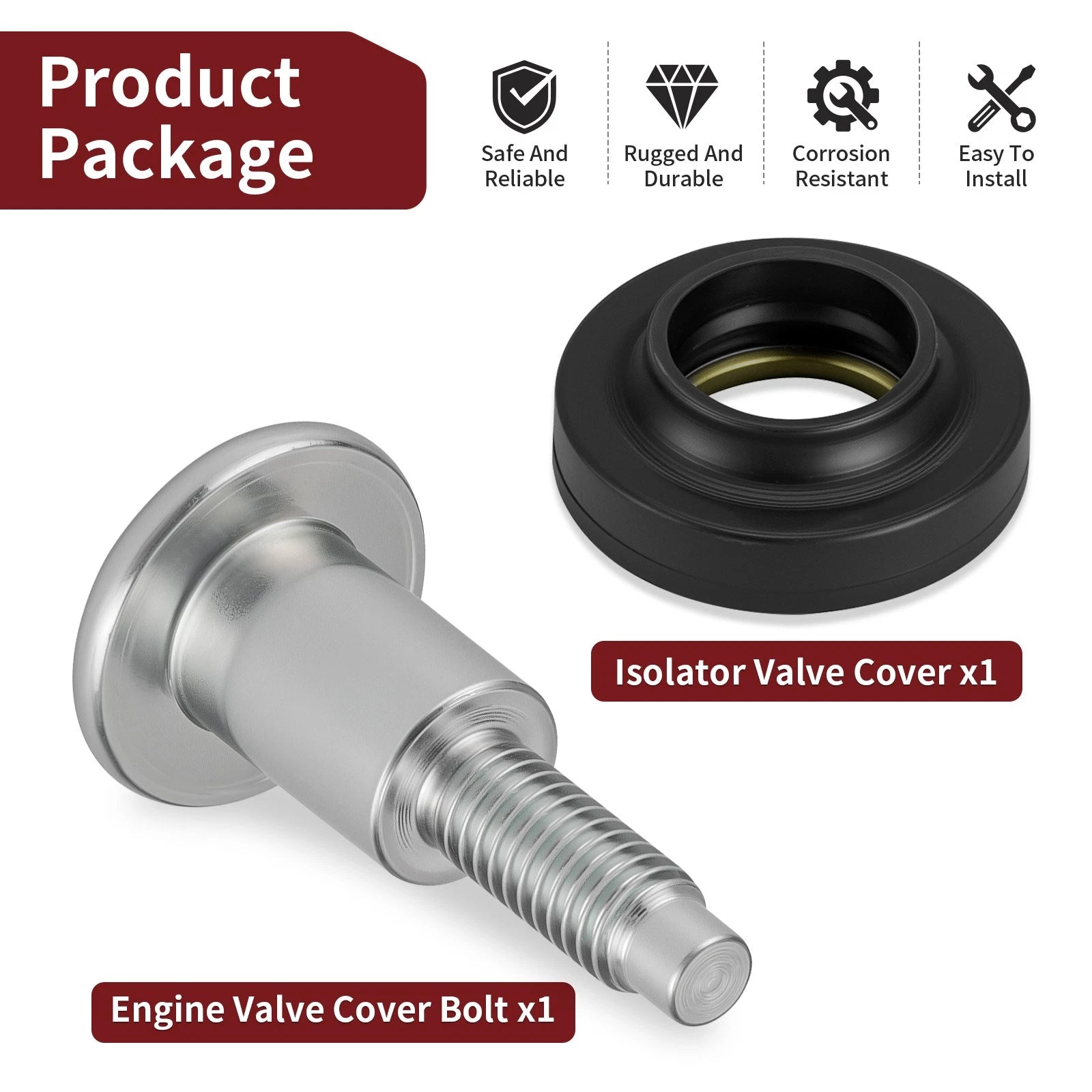 Isolator Valve Cover with Bolt for Polaris RZR 570 900 1000 Turbo (2015–2023)