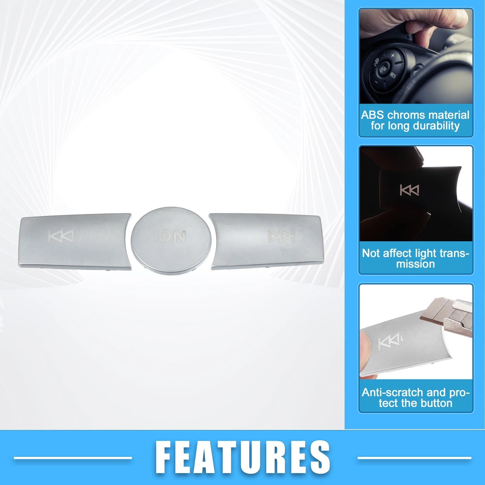 Multimedia Radio Button Cover Sticker for Mercedes-Benz C-Class (2015–2021)